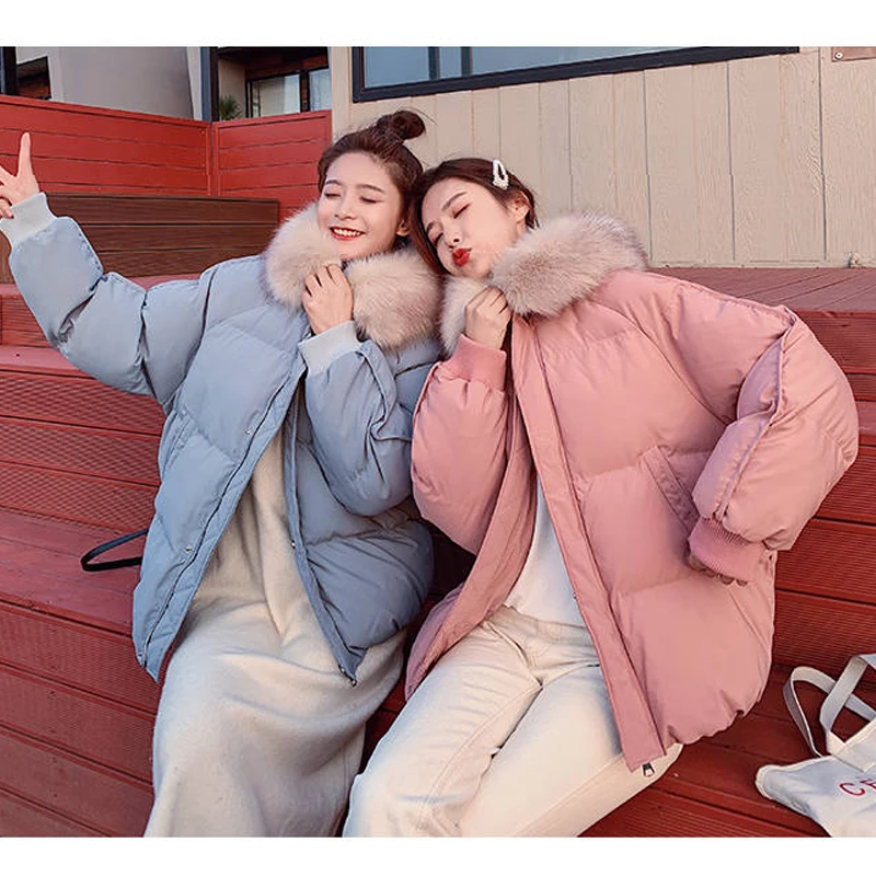 Зимнее женское пальто Sitruuna с воротником из искусственного меха парки капюшоном