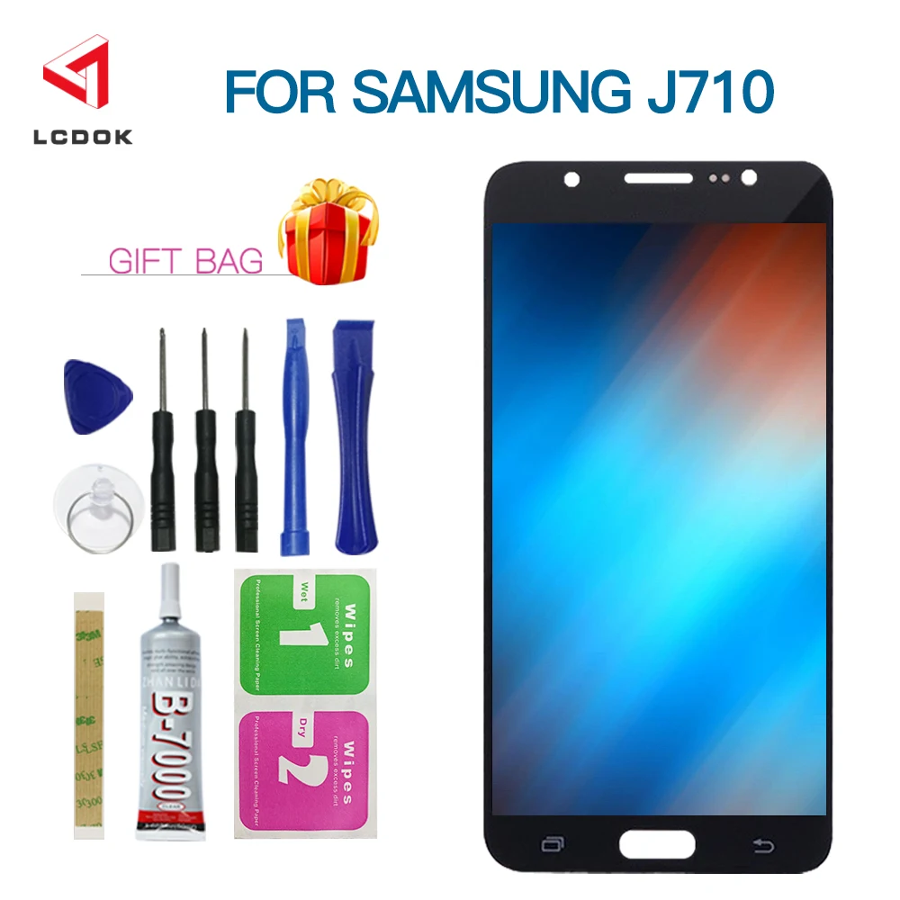 Яркость Регулируемая для Samsung Galaxy J7 2016 j710 J710F J710FN J710M ЖК дисплей кодирующий