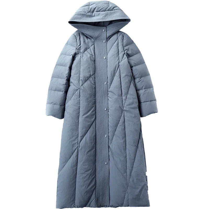 Новинка длинный пуховик Elifashion женская зимняя куртка с украшением из ниток
