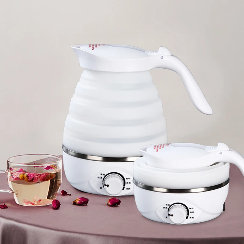 

Portable Folding Silicone Water Kettle Traveling Camping Electric Kettle Electric Boiling Pot Automatic Power Off Kitchen Tools