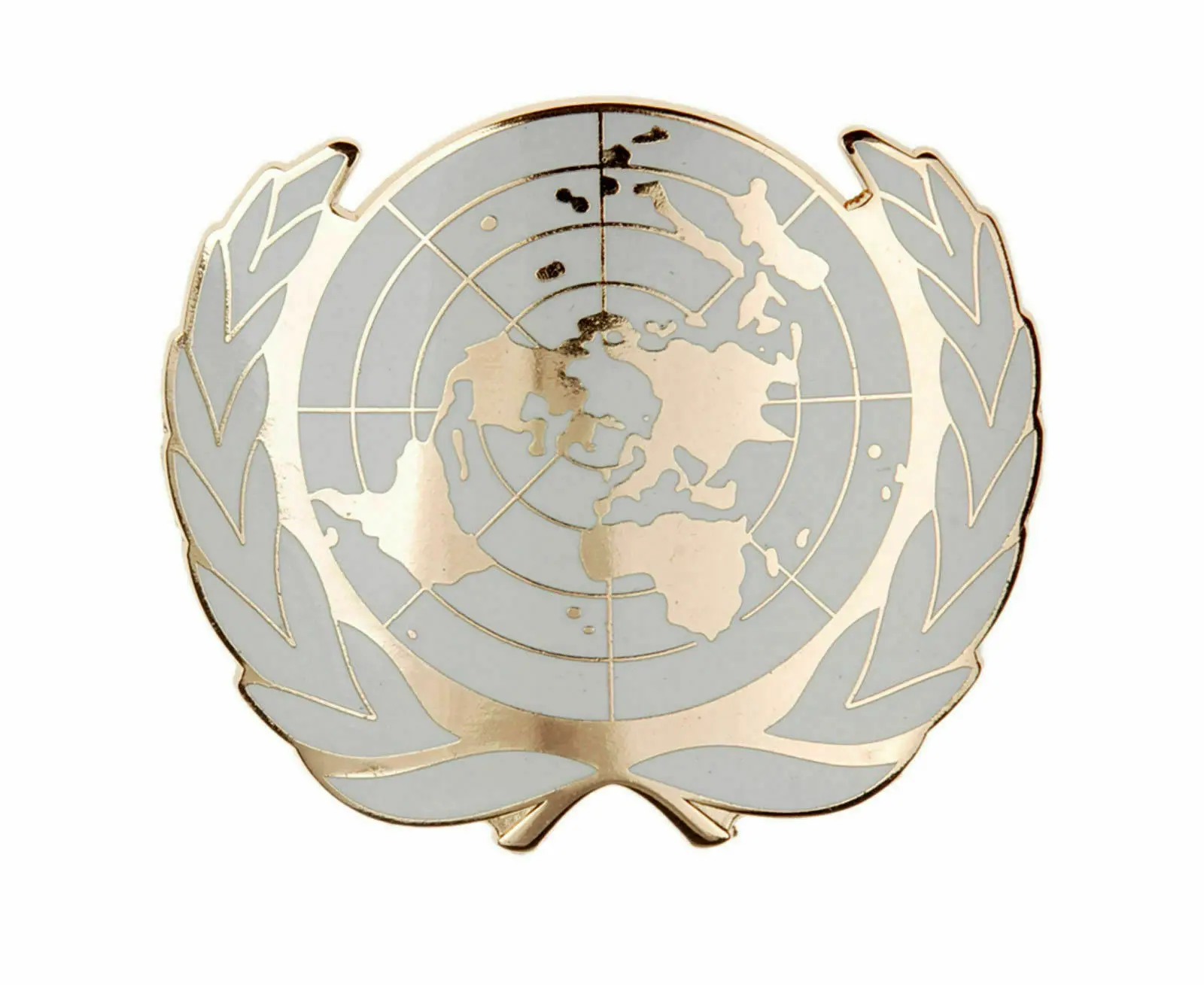 Открытый металлический берет ООН металлическая шпилька золотой значок военный