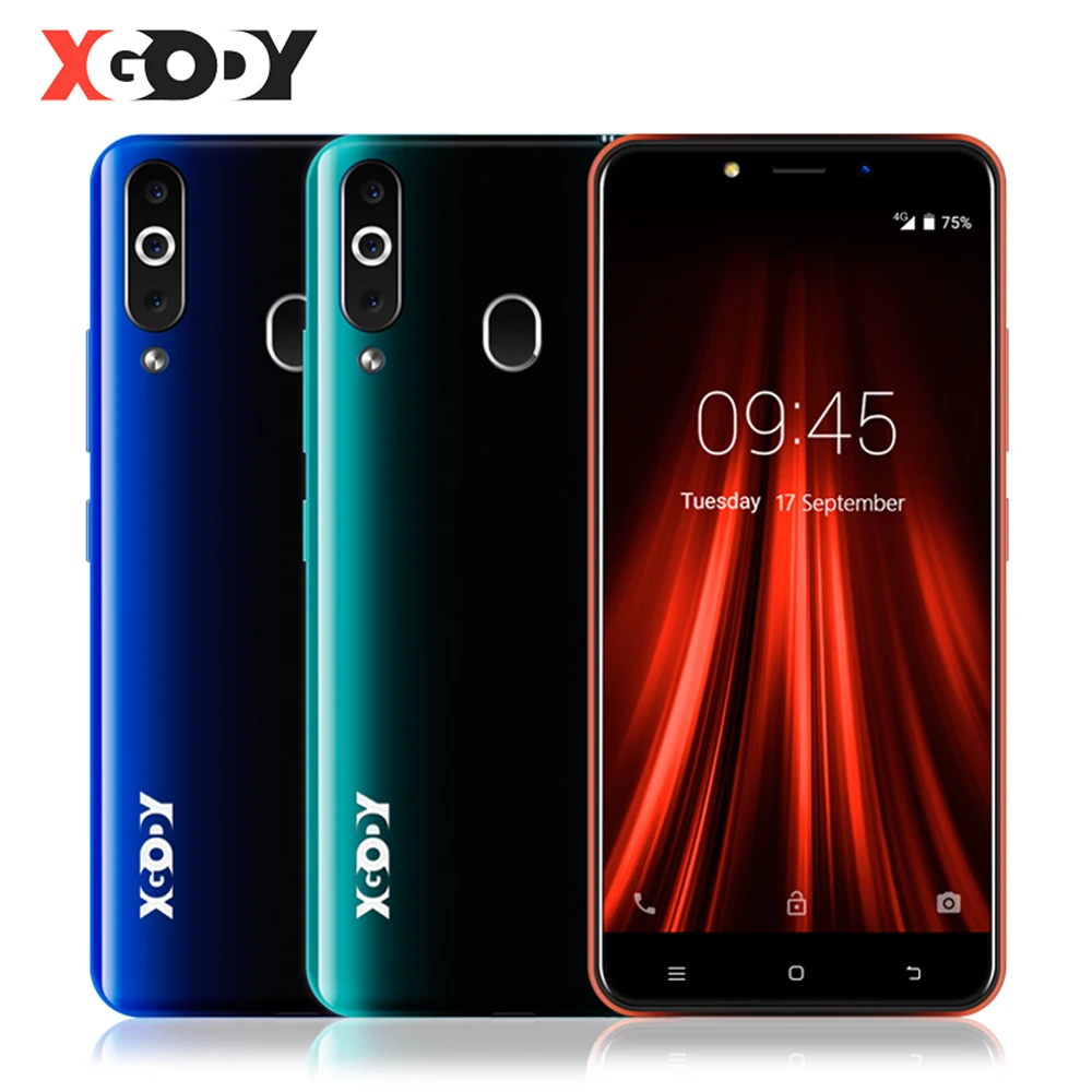 XGODY K20Pro 5," 18:9 Смартфон Android 6,0 Dual 4G Sim 2 Гб 16 Гб MTK6737 четырехъядерный 2300 МП WiFi мАч отпечаток пальца мобильный телефон