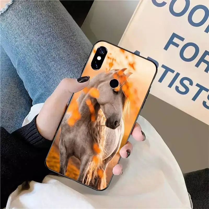 

Horse Running animal pattern Phone Case For Xiaomi Redmi note 7 8 9 t max3 s 10 pro lite coque funda shell cover