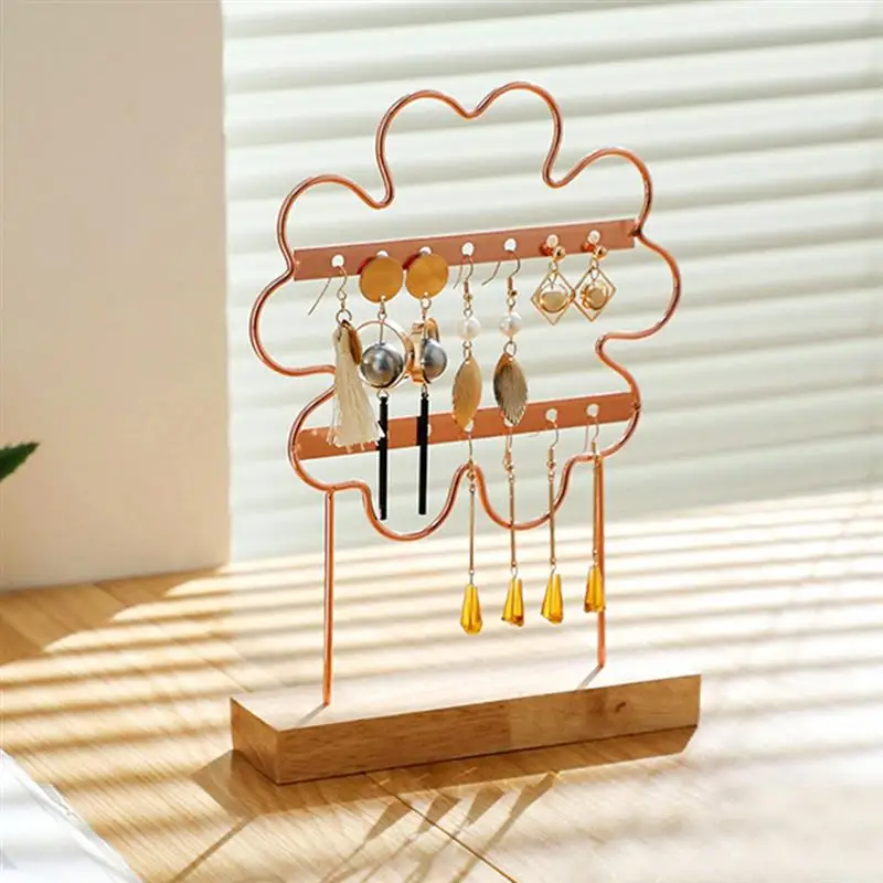 

Earring Organizer Double Row Earring Display Holder Earring Stand For Tabletop