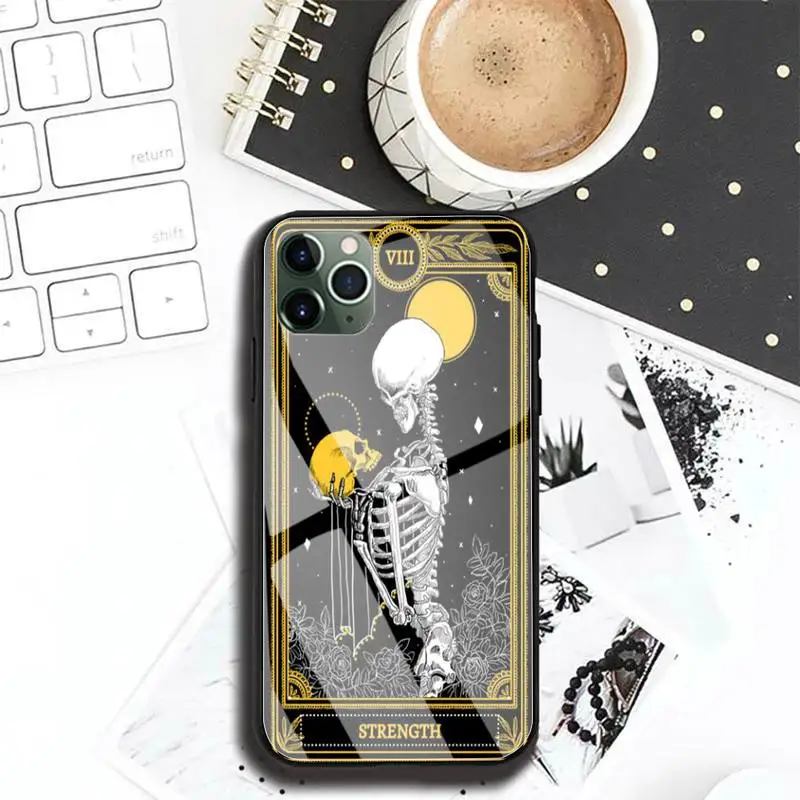 

Thriller Card Phone Case Glass Designer For Iphone 7 8 PLUS 6s 11 Pro Max XR Back Cover Case