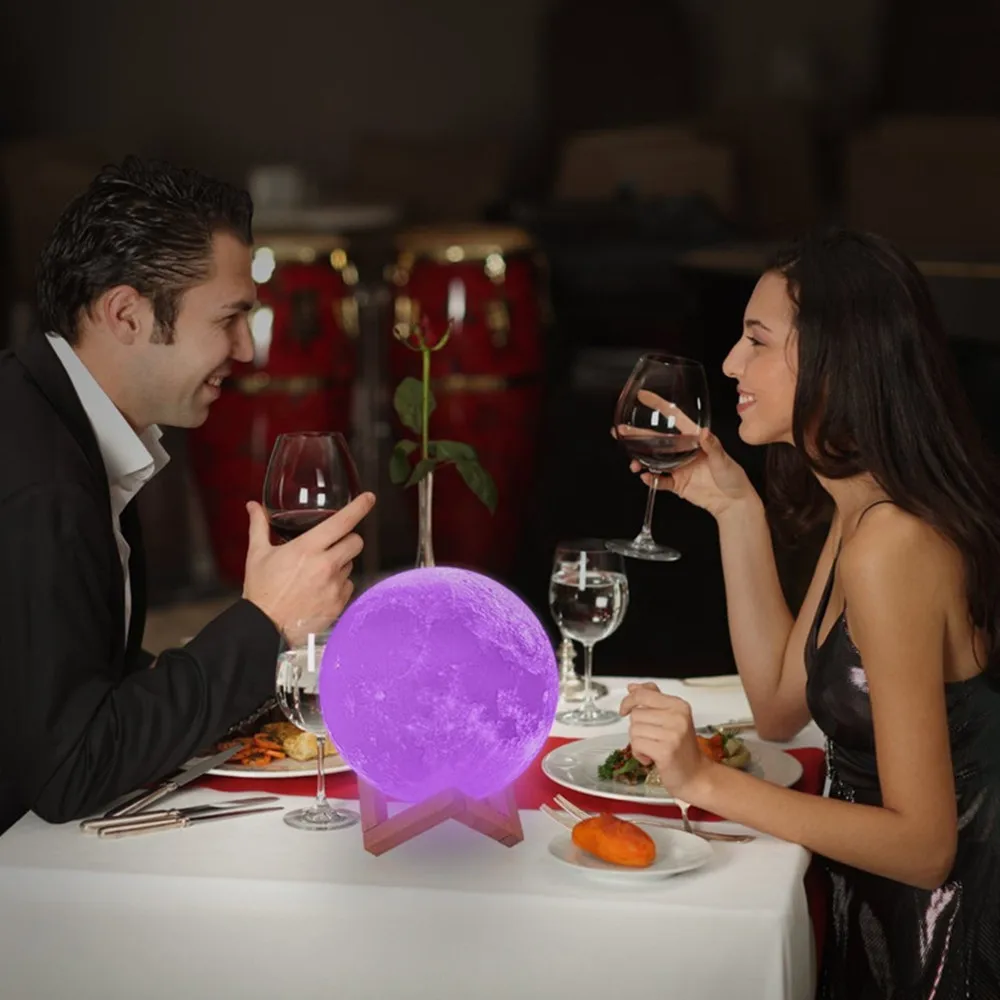 3D Лунная лампа светодиодный ночсветильник с USB креативная новинка подарок для