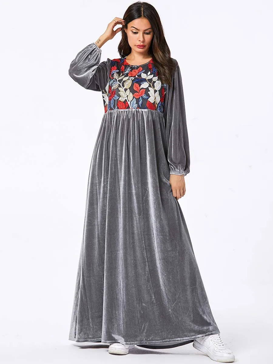 Мусульманская одежда винтажное бархатное платье в мусульманском стиле женское