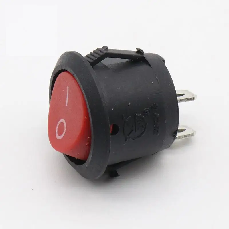 1 шт. 23 мм диаметр большой круглый катер Кулисные Переключатели красный 2 Pin ВКЛ