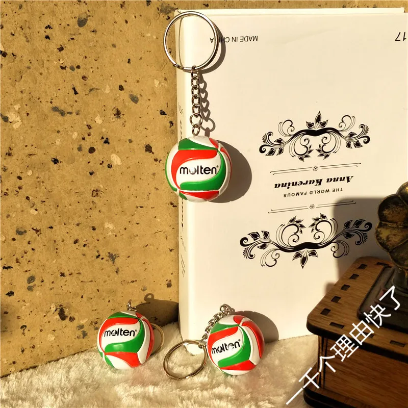 Мини волейбол брелок Спортивная Подарочный автомобильный мяч для ключей кольцо