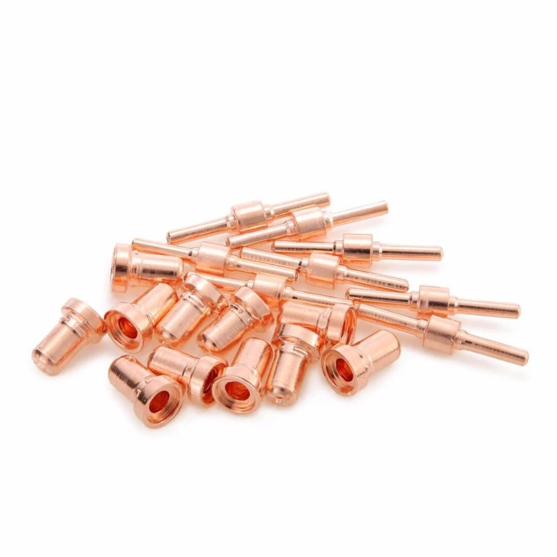 

100Pcs Pt31 Lg40 40A Red Copper Extended Long Plasma Cutter Tip Electrodes Nozzles Consumable Accessories Cutting Welder Torch
