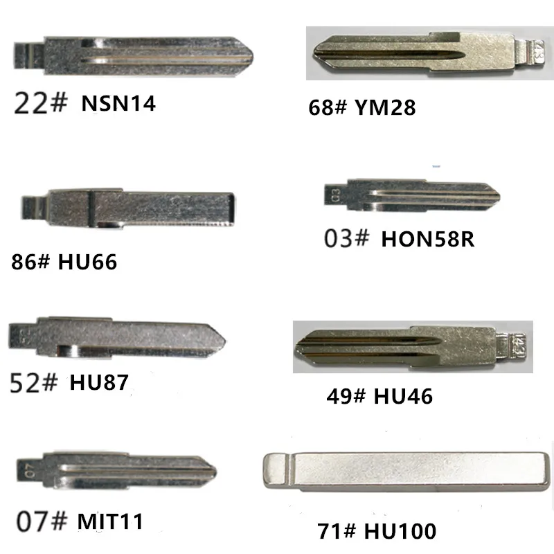 Полотно дистанционного ключа Wilongda KD NSN14 HU66 HU87 MIT11 YM28 HON58R HU46 HU100|Ключ от авто| |
