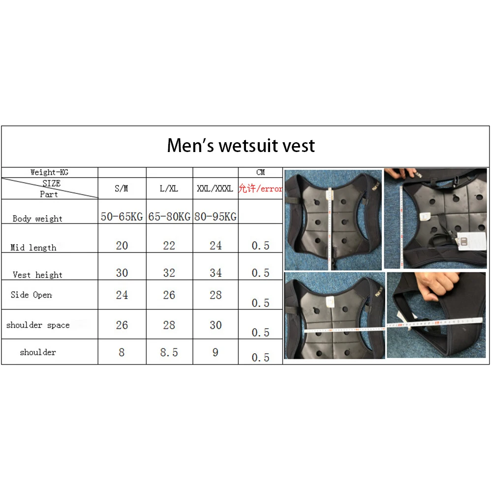 

DIVESTAR men's diving suit vest diving underwater weight vest adjustable belt underwater fishing hunting diving suit top