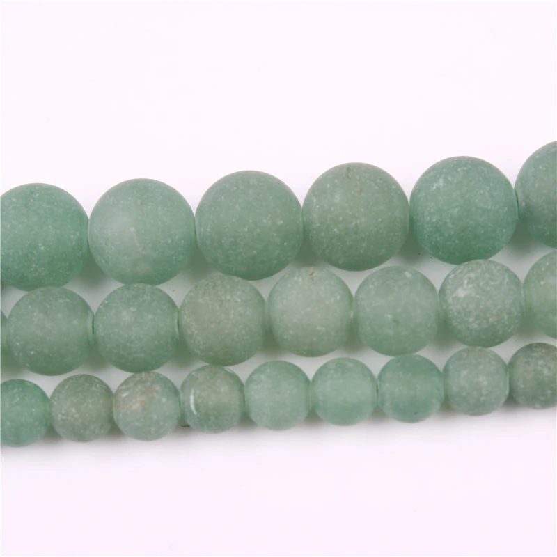 

NaturalJewellryFrosted Green TanglingLooseBead4/6/8/10/12MMSuitableForJewelryMakingDIYBraceletNecklace