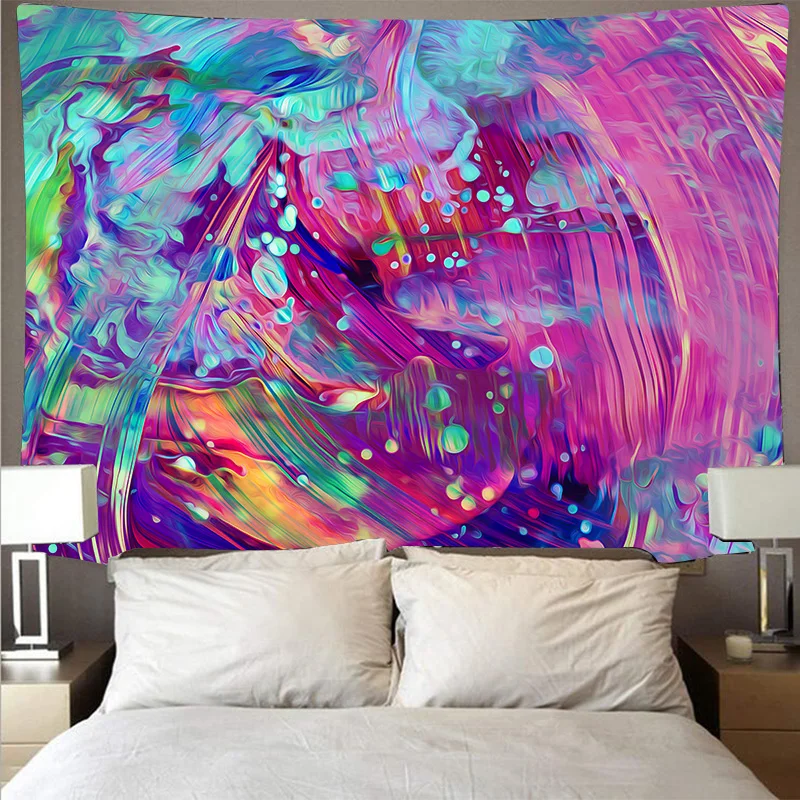 Загадочный разноцветный разукрашеный тканевые обои Большой wall art