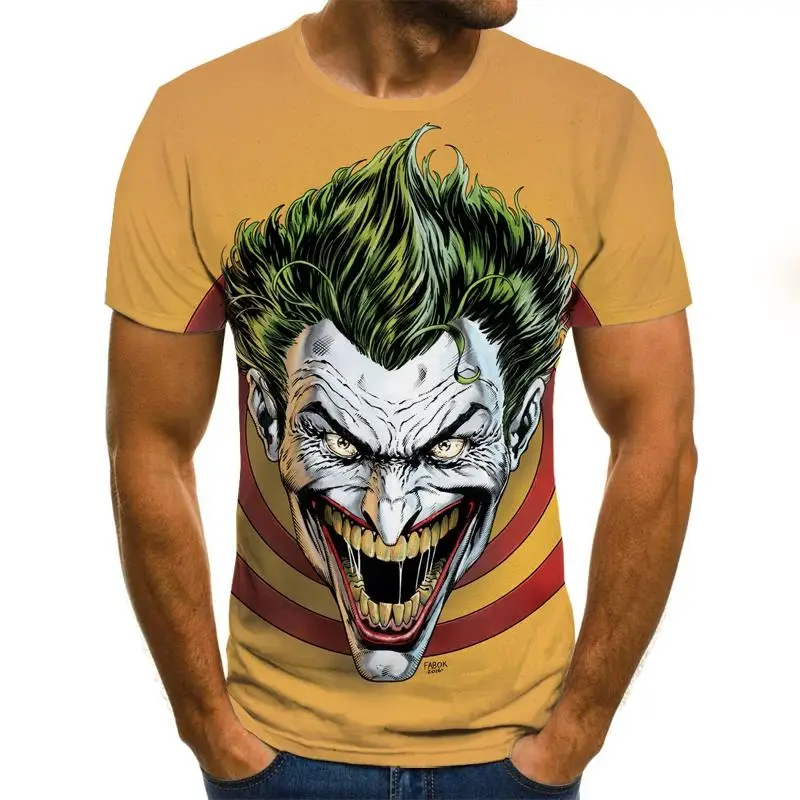 

Camiseta masculina nova de vero de manga curta camisa de impresso 3dt, casual hip-hop impresso 3d camiseta