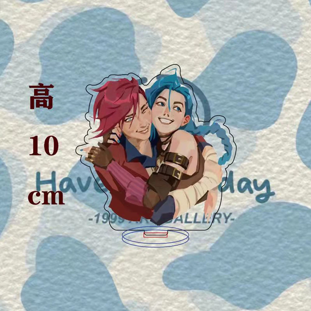 10-14 см Лига Легенд Arcane Jinx Vi Q версия фигурка акриловая настольная подставка |