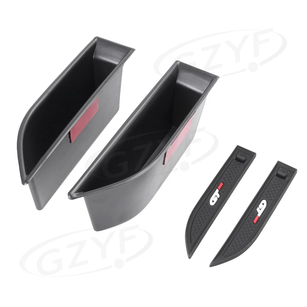 

2pcs/Set CAr Interior Inner Front Door Storage Box For Peugeot 3008 GT2006 2016 2017 Black