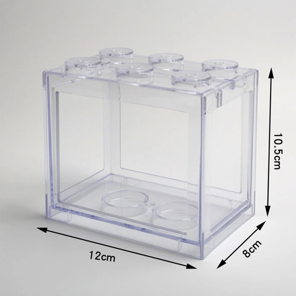 Настольный светодиодный мини аквариум для рыб с USB строительные блоки