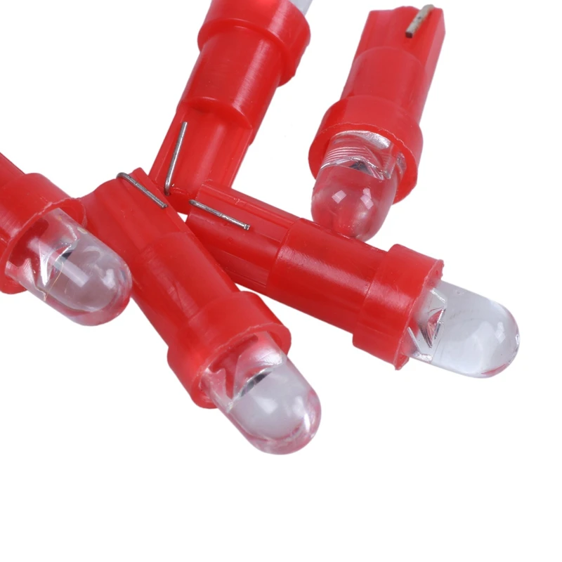 

10x T5 17 18 58 Wedge Dashboard Blue LED Light Bulb Lamp & 10 x DC 12V LED Red Bulb Dashboard T5 Lamp for Automotive