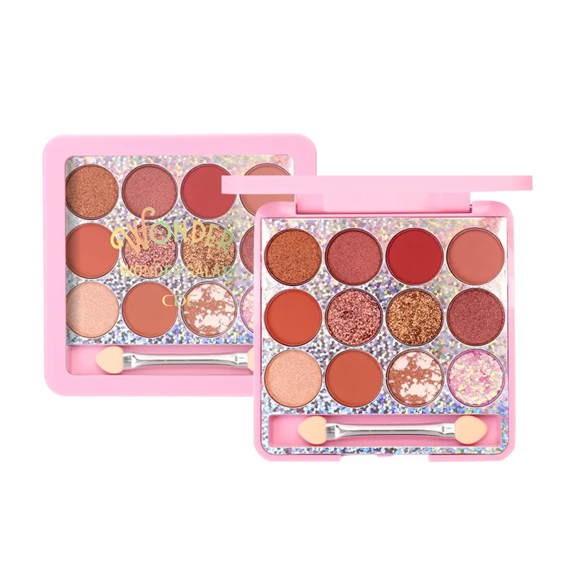 

Charm Dazzle Sense Twelve-Color Eyeshadow Polarized Light Shiny Pearly Lustre 12-Color Eyeshadow Compact