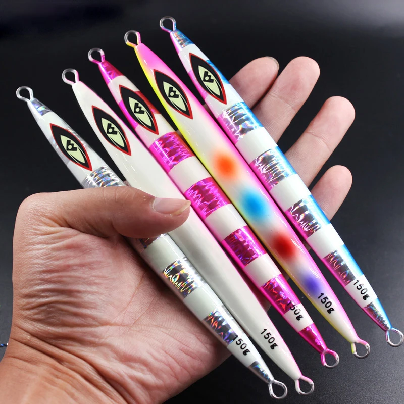 

Джиг-плеер, вертикальный шаг, тонущие приманки для джиггинга, 80 г, 100 г, светящаяся Люминесцентная морская вода, берег, искусственные жесткие ...