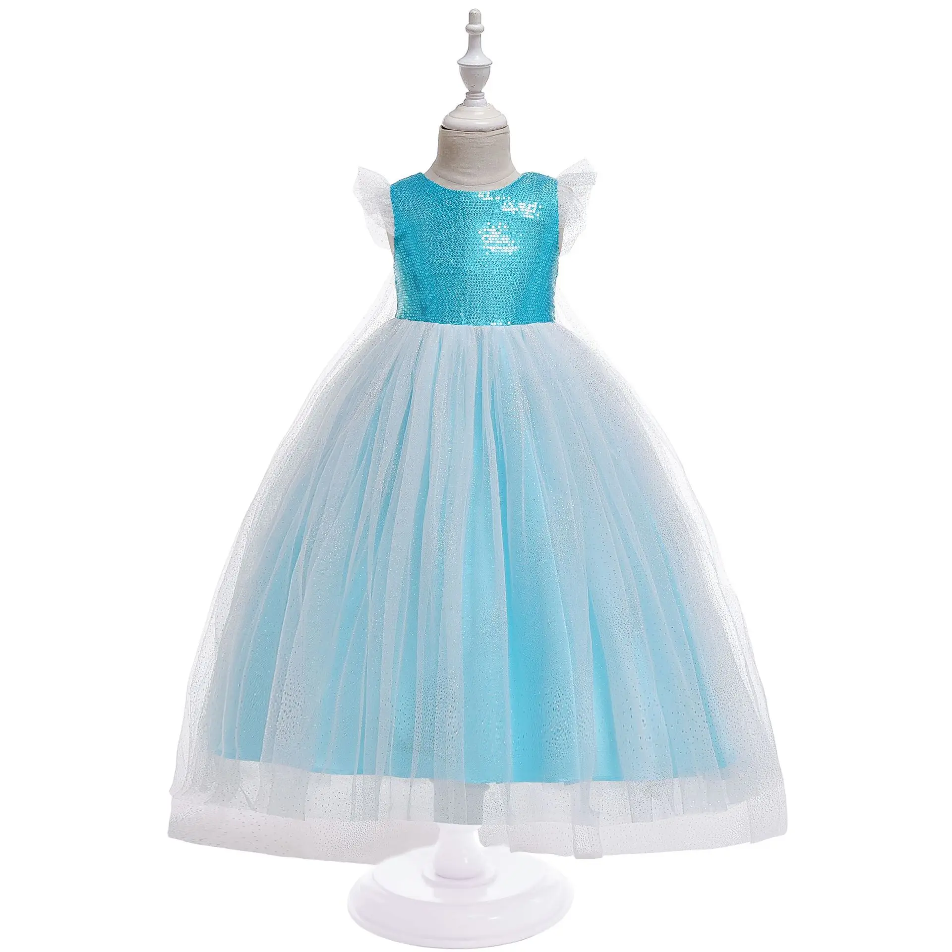 Двух до семи лет Детское платье принцессы для девочек с блестками на день