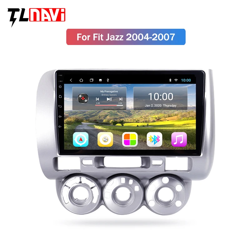 Автомобильный мультимедийный DVD плеер 2 Гб ОЗУ 9 дюймов Android 10 GPS для honda Fit jazz 2004 2005