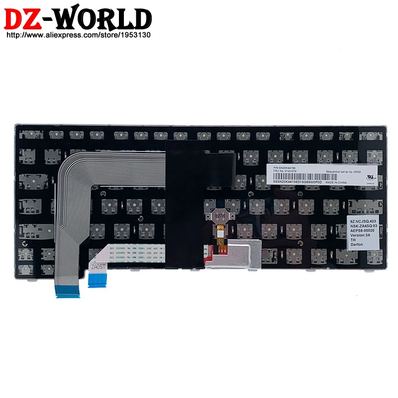 Новая Оригинальная Серебристая тайская Клавиатура для ноутбука Lenovo Thinkpad T470S 13 Gen2