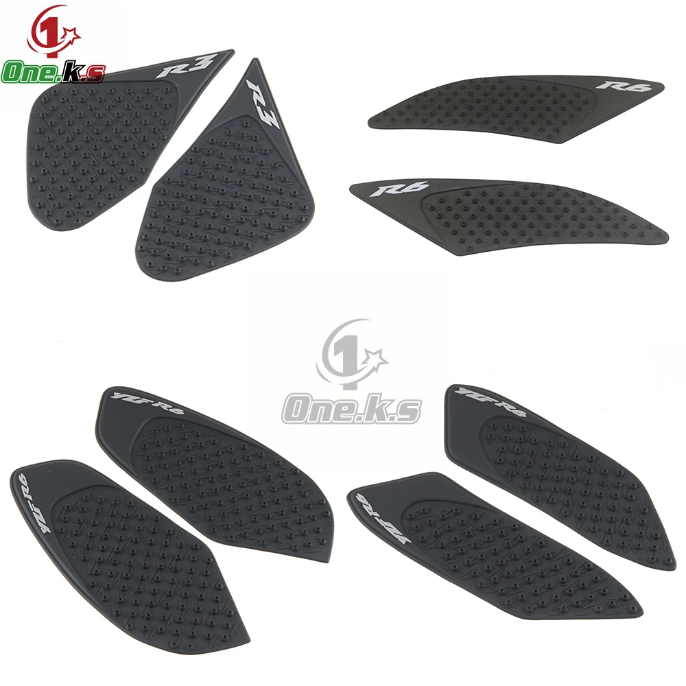 

Tank Traction Pad Side Gas Knee Grip Protector For YAMAHA YZF-R6 YZF-R3 R25