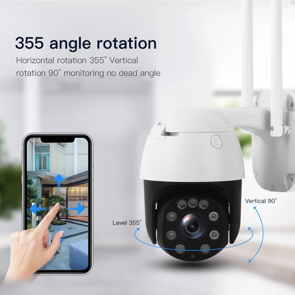 5mp 2mp wireless 4g wifi security camera 1080p hd 5x optical zoom ptz ip camera outdoor home security cctv surveillance cam free global shipping