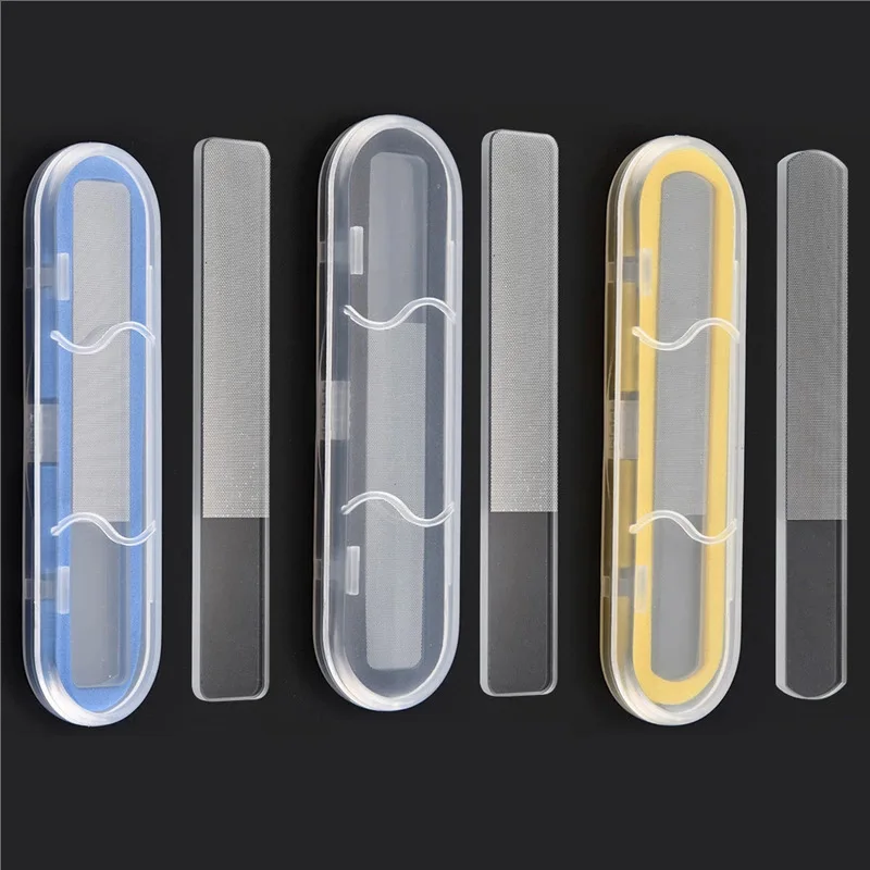 

Pro Nano Glass Nail File and Buffer Polishing Strip Polisher Durable Grinding Shiner Salon Manicure Tool with Storage Case