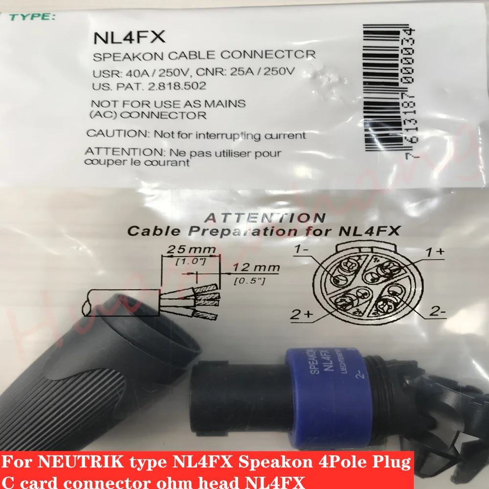 10 шт./лот для Neutrik NL4FX четыре ядра аудио разъем 4 Профессиональный динамик