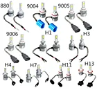 Авто светодиодные лампы для фар H3 H13 9005 HB4 Led H4 H7 Автомобильная Лампа 6000K COB Chip 72W 8000lm H8 H11 фары дальнего света дальний свет