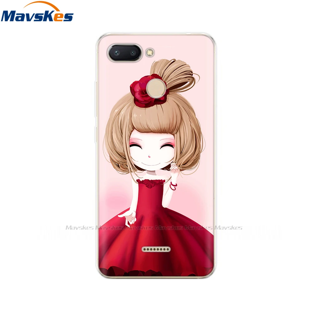 Silicone Phone Case for Redmi 6 Soft Clear Tpu Back Cover on For Xiaomi Redmi6 Bumper Hongmi Shell Bag Coque Fundas | Мобильные
