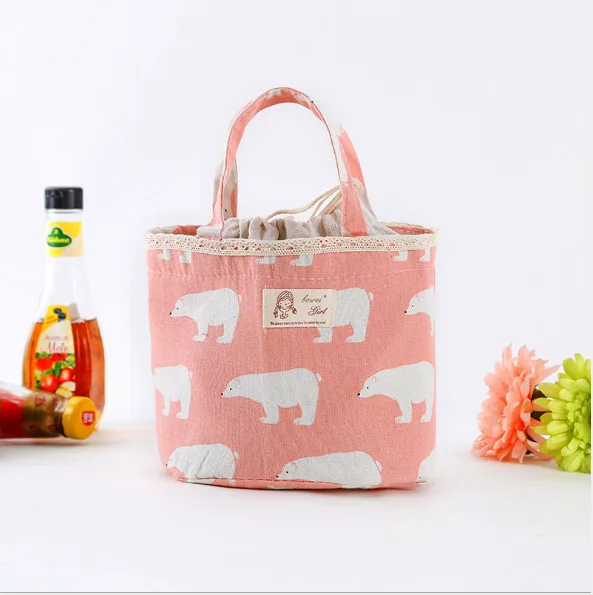 Симпатичная женская детская портативная с изоляцией сумка-тоут для пикника