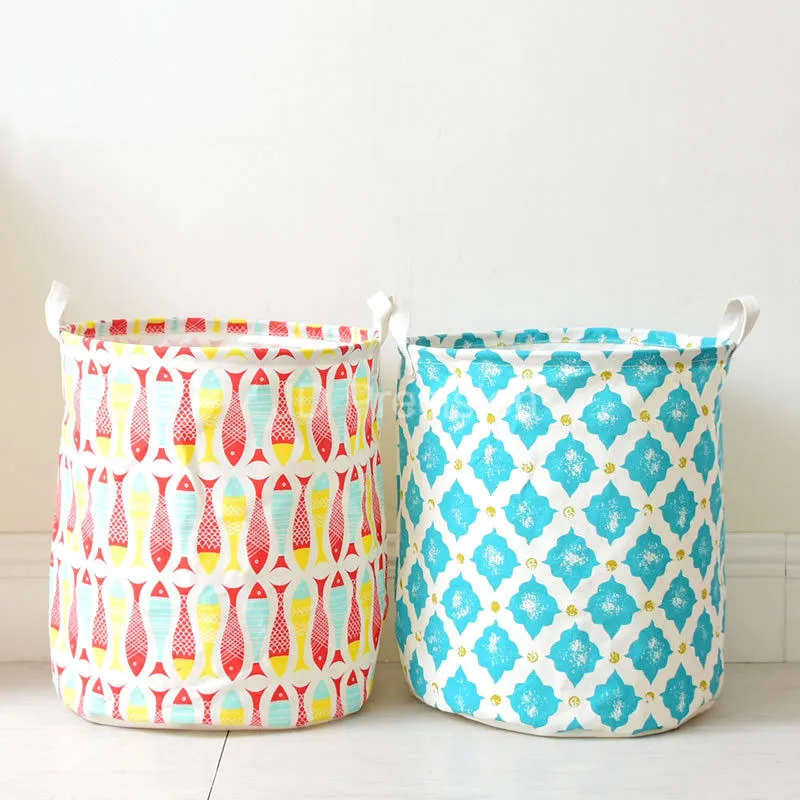 

Foldable Laundry Storage Basket Cotton Linen Kids Toy Storage Basket Bathroom Dirty Clothes Organizer Laundry Storage Buckets