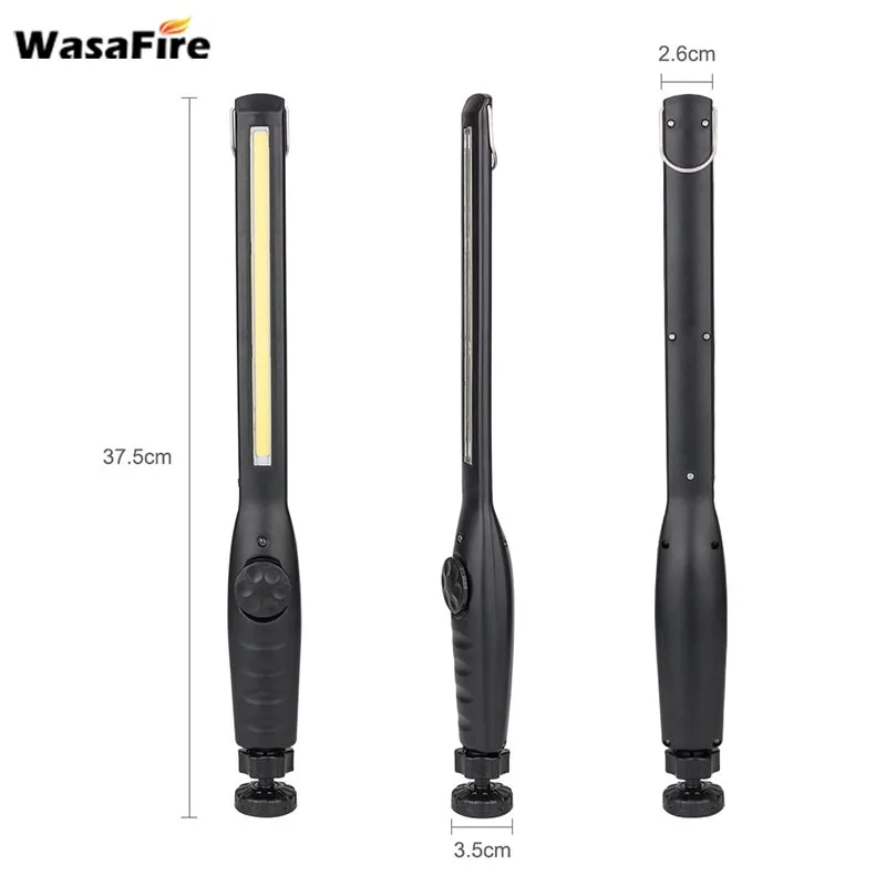 Wasafire 2 шт./лот USB Перезаряжаемый COB светодиодный Рабочий фонарь 1 * световая полоса