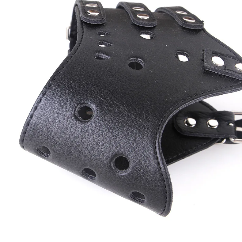 Pet Dog Accessories PU Leather Adjustable Breathable Mask Bark Bite Soft Mouth Muzzle Anti Stop Chew Puppy Muzzles Supplies | Дом и сад
