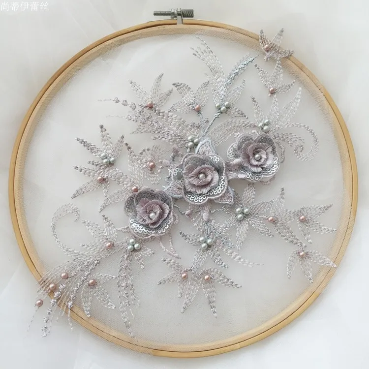 Летние кружевные женские платья 8 цветов аксессуары из материала нашивки с 3d