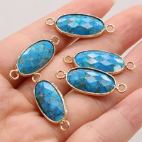 natural stone gem blue turquoise pendant handmade crafts diy necklace bracelet earrings anklet jewelry accessories gift making