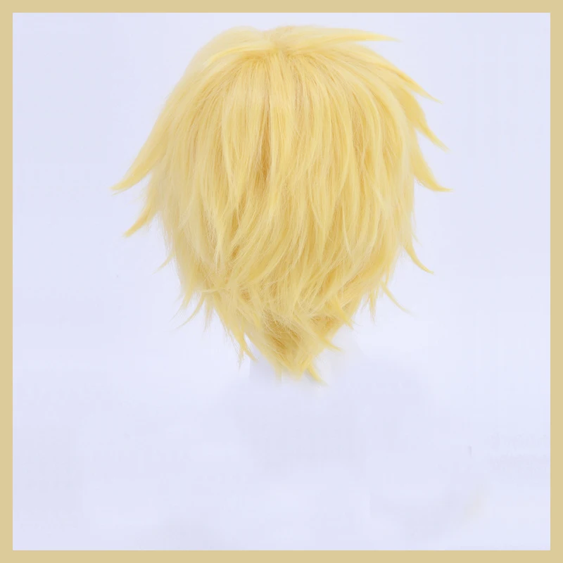 

Halloween Banana Fish Aslan Jade Callenreese Eiji Okumura Cosplay Wig Yellow Hair Role Play Synthetic Heat Resistant