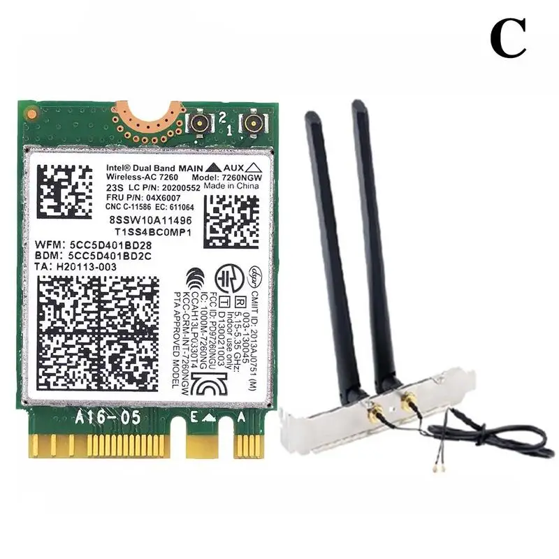 

For Lenovo T440 X240 Y40 Y70 Y50 7260AC Wireless Network Card Bluetooth 4.0 O9X8