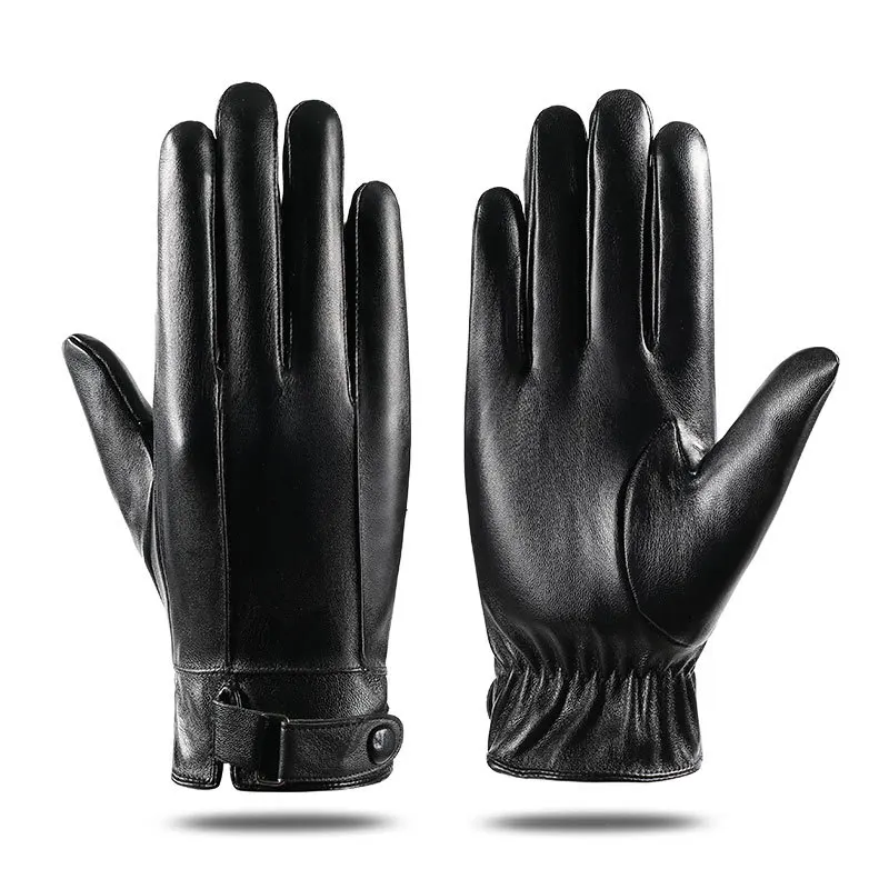 

PU Leather Motorcycle Gloves Touch Screen Full Finger Winter Warm Gloves Outdoor Sports Protection Riding Cross Dirt Bike Gloves