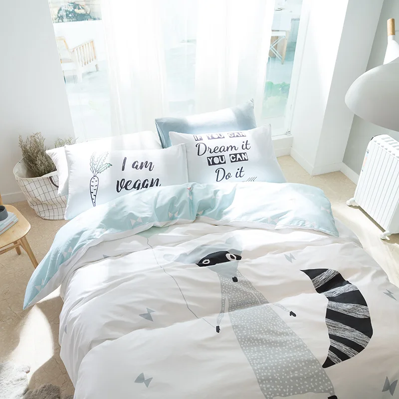 Домашний текстильный Комплект постельного белья с цветочным принтом 100% хлопок