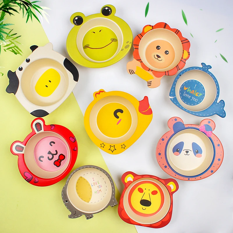 

Cartoon Bowl Children Dinner Bowls Tableware Bamboo Fiber Children's Meal For Baby Food Bowls Cute Cartoon тарелки для еды