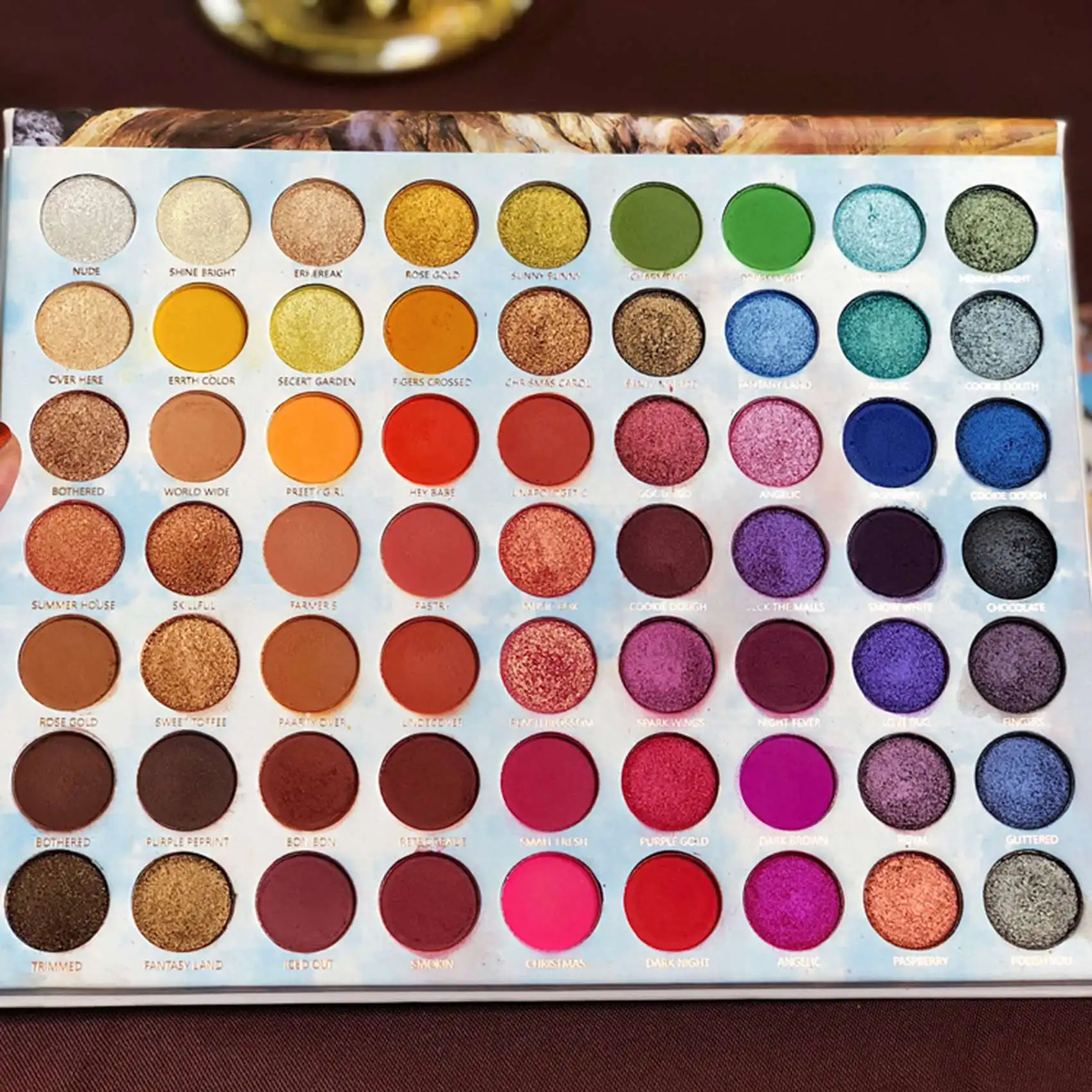 

GLAZZI 63 Colors Super Large Eye Shadow Pearlescent Matte Sequin Glitter Powder Mixed Eye Shadow Palette Makeup