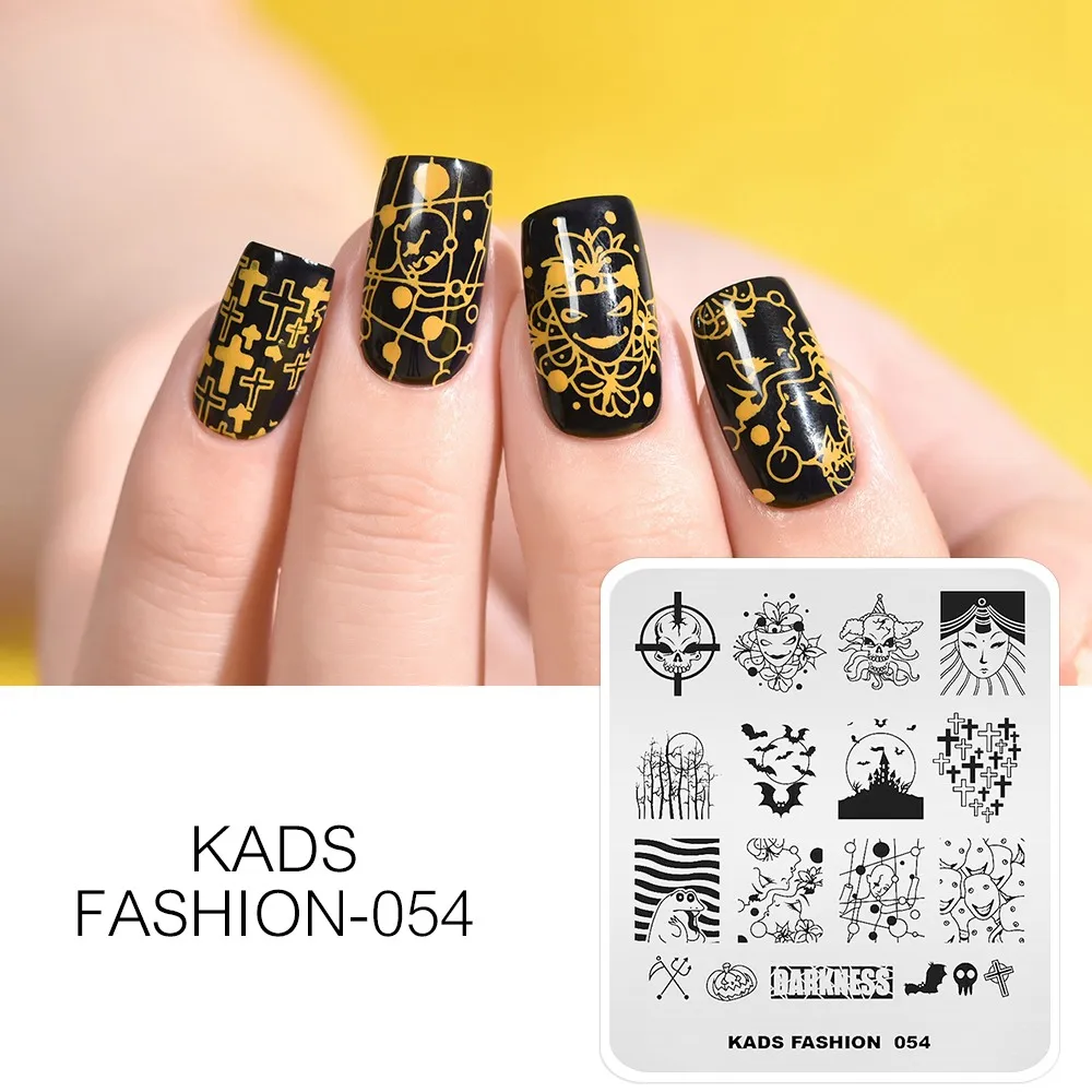 Fashion 054 KADS шаблон для ногтей Летняя серия изображения для ногтей штамповка пластины трафареты для ногтей маникюр пластины для ногтей дизайн для печати - Цвет: Fashion 054