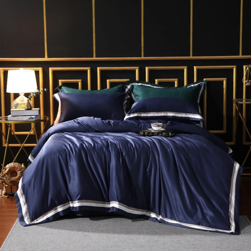 Двухстороннее постельное белье из промытого шелка Комплект постельного белья