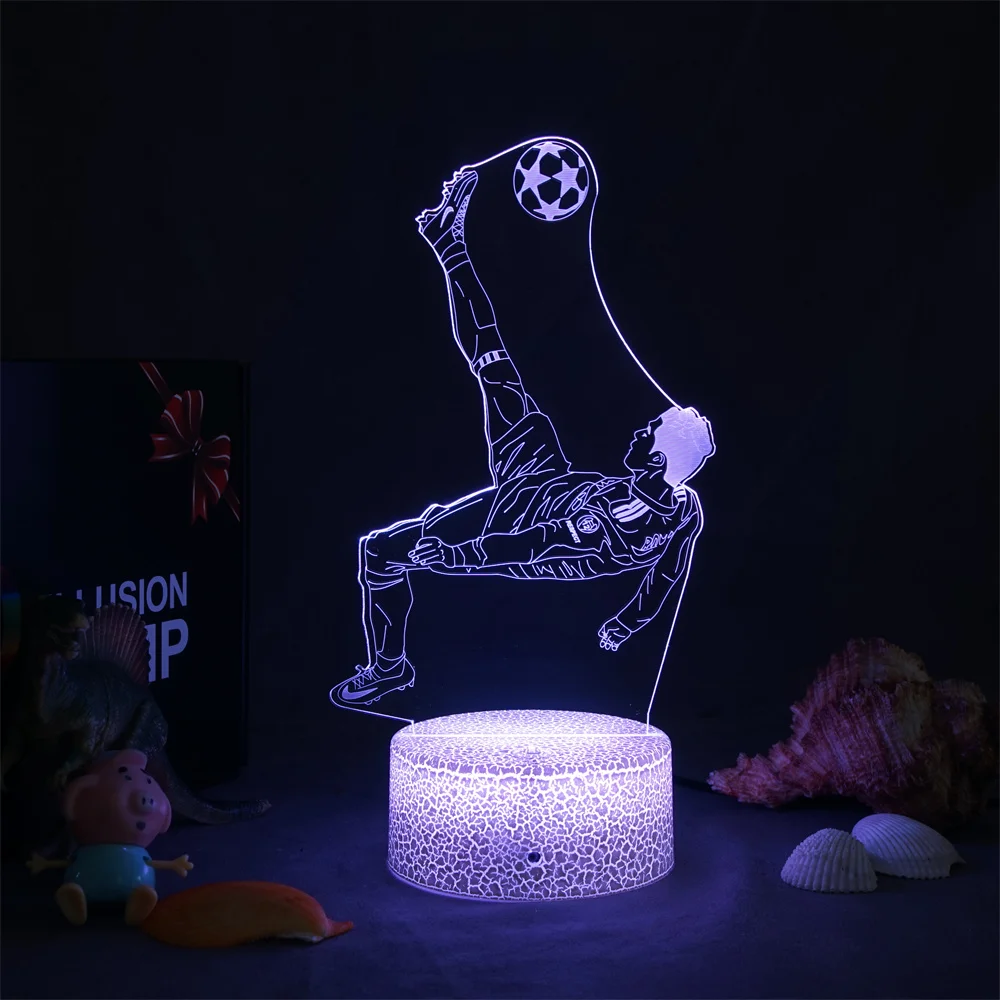 

Goal Cool Action Barb European Cup Fan Gift The Football Night Light For Home Valentines Day Gift Led Panel Lights 3D Lamp