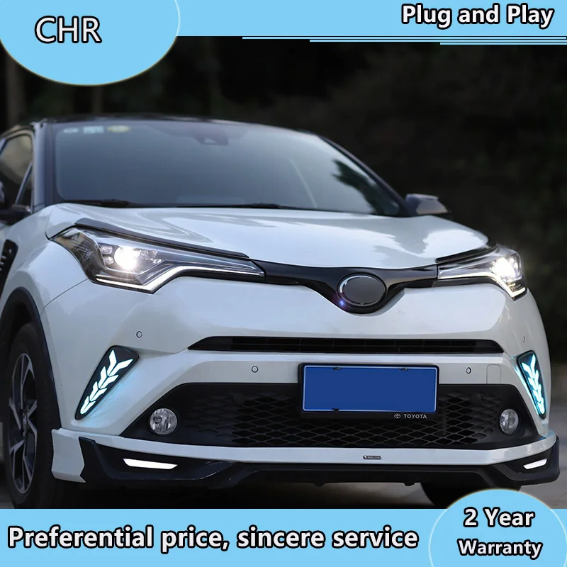 Стайлинг автомобиля для 2018-2019 Новинка фары Toyota CHR светодиодный ные DRL